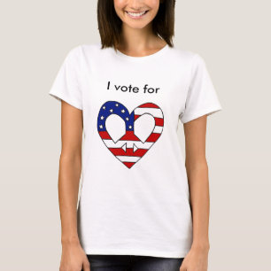 Camiseta Votei a favor do Amor e Paz nos EUA