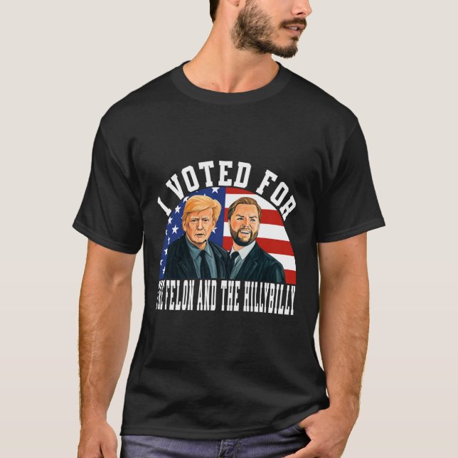 Camiseta Votei A Favor Do Felon E Do Hillbilly (Frente)