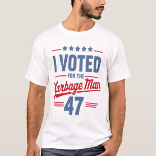 Camiseta Votei A Favor Do Garbyge Man 47 Engraçado Garge Pe