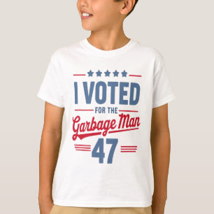 Camiseta Votei A Favor Do Garbyge Man 47 Engraçado Garge Pe
