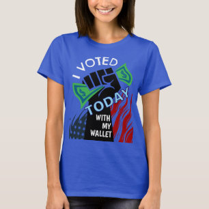 Camiseta Votei Hoje Com A Minha Carteira