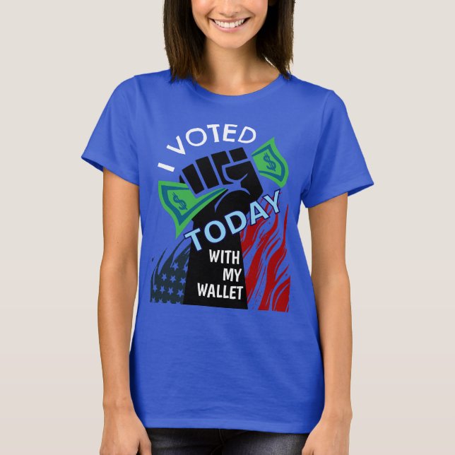 Camiseta Votei Hoje Com A Minha Carteira (Frente)