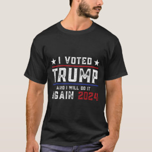Camiseta Votei Trump E Fá-Lo-ei Novamente Em 2024