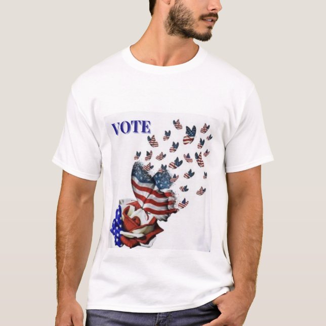 Camiseta Votem a favor da mudança. (Frente)