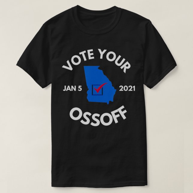 Camiseta Votem seu Ossoff para Jon Sacudir Georgia Runoff 2 (Frente do Design)