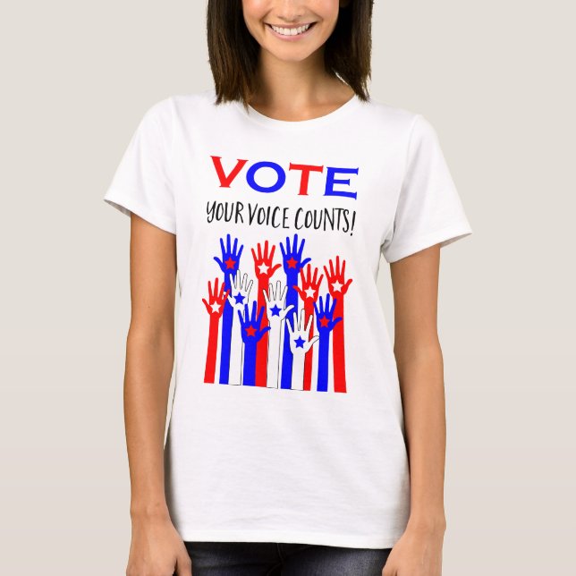 Camiseta Votem! Sua voz conta! (Frente)