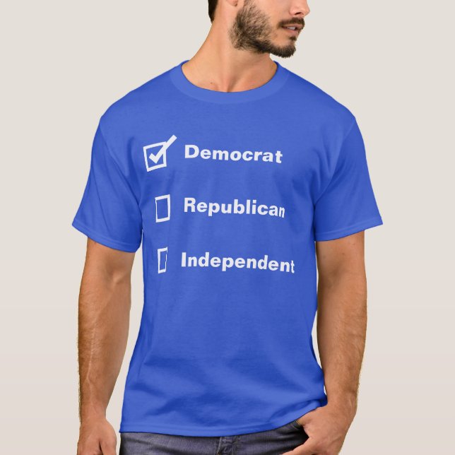 Camiseta Voter Democrat Republican Independent Check Mark (Frente)