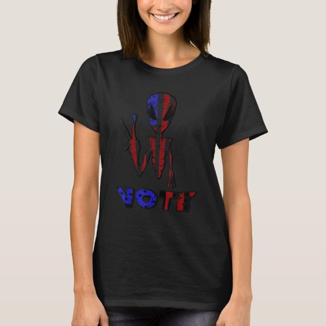 Camiseta Voting Alien Election Day  American Alien Election (Frente)