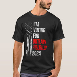 Camiseta Voto a favor do Outlaw Hillbilly 2024 Bandeira dos