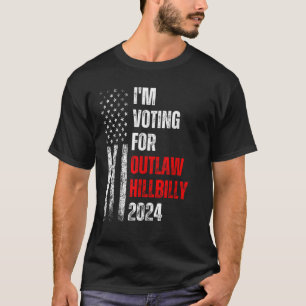 Camiseta Voto a favor do Outlaw Hillbilly 2024 Bandeira dos