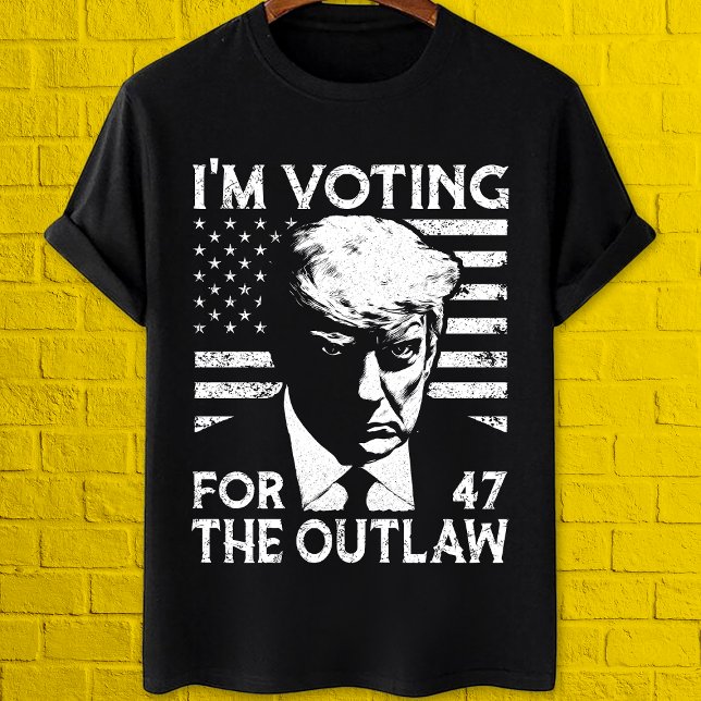 Camiseta Voto a favor do Outlaw Pro Trump 2024 (Criador carregado)