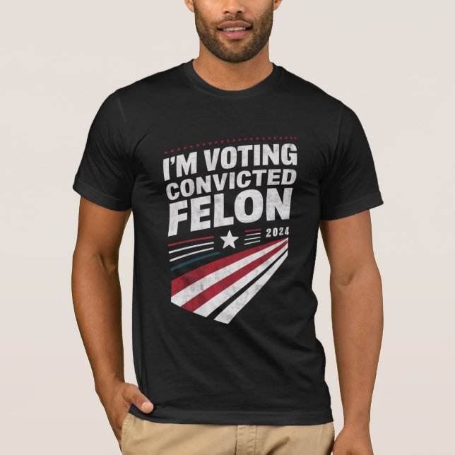 Camiseta Voto Contra Felon 2024 Trump (Frente)