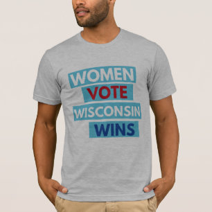 Camiseta Voto das mulheres. Wisconsin ganha o T unisex