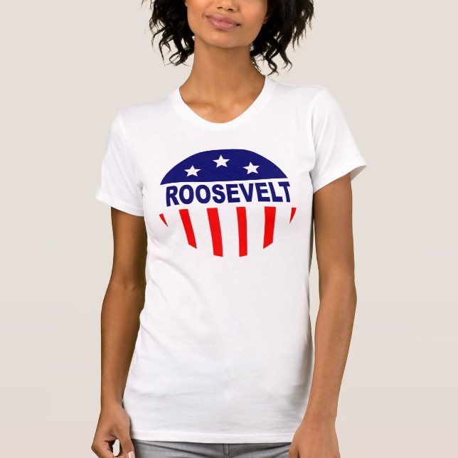 Camiseta Voto do FDR Franklin D Roosevelt para a mudança (Frente)