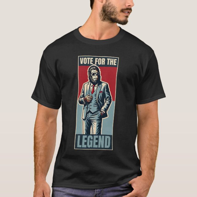 Camiseta Voto Engraçado Sasquatch Para As Eleições De 2024 (Frente)