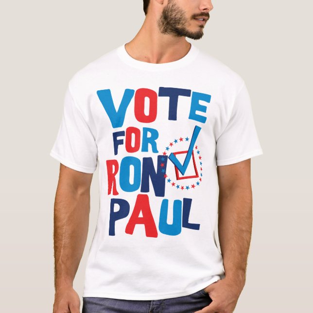 Camiseta Voto para a eleição 2012 de Ron Paul (Frente)