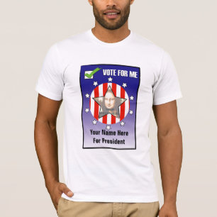 Camiseta Voto para mim! Para o presidente. 2008 eleições