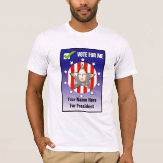 Camiseta Voto para mim! Para o presidente. 2008 eleições