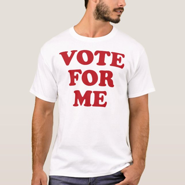 Camiseta Voto para mim - vermelho (Frente)