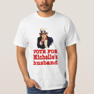 Camiseta Voto para o marido de Michelle. Política american