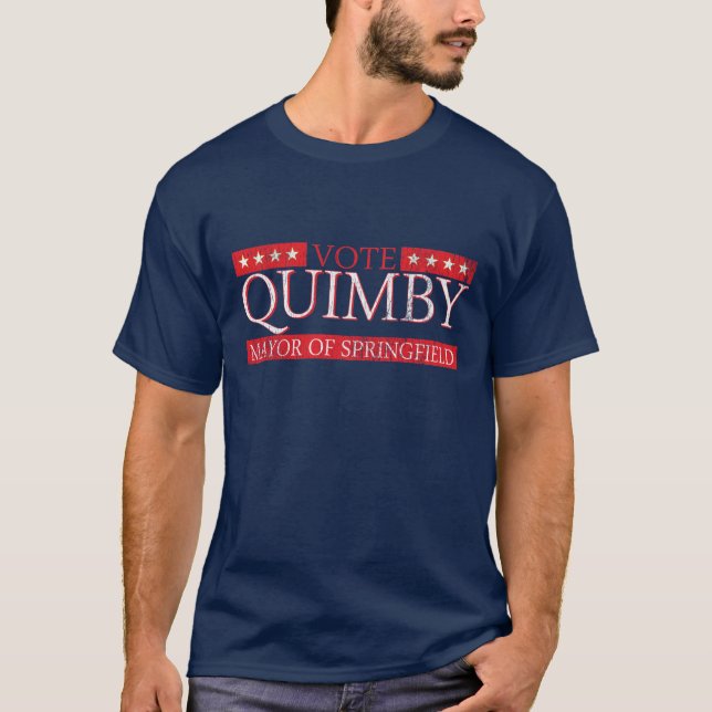 Camiseta Voto para o Mayor Quimby (Frente)