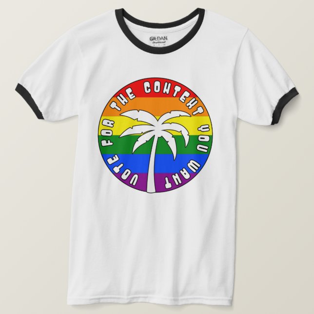 Camiseta Voto para os direitos de PRIDE de Contexto (Frente do Design)