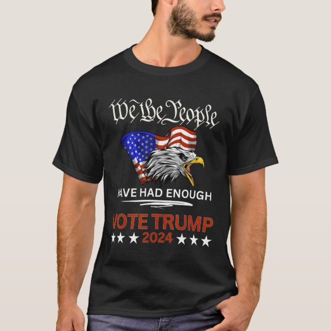 Camiseta Voto Republicano Trump 2024 Que As Pessoas Tinham (Frente)
