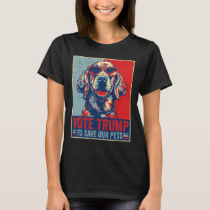 Camiseta Voto Retro Trump Para Salvar Nossos Animais Trump