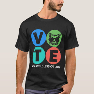 Camiseta Voto Retroativo Como Uma Mulher De Gato Sem Filhos