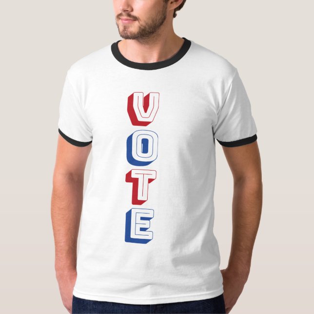 Camiseta Voto! T da campainha dos homens (Frente)