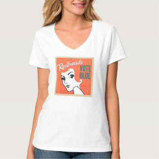 Camiseta Voto V AZUL dos Redheads - pescoço