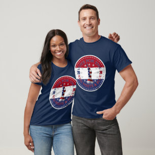 Camiseta Voto Vermelho Azul 2024 para a Estátua do Vermelho