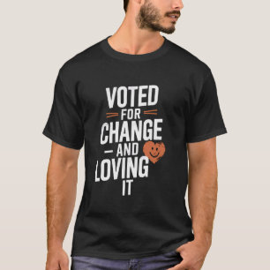 Camiseta Votou na Mudança Piada de Sátire Política Humor Me