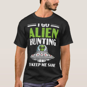 Camiseta Vou Caçando Alienígenas Para Me Manter Sane Ufo Sp