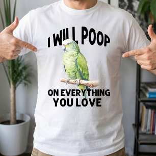 Camiseta Vou Cagar Em Tudo o Que Você Ama Papagaios