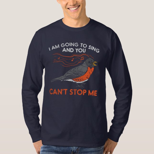 Camiseta Vou cantar Red Robin Bird (Frente)
