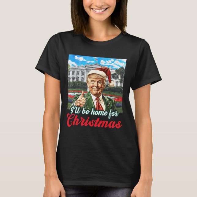Camiseta Vou Chegar Para O Natal, Engraçado Xmas Pajamas (Frente)
