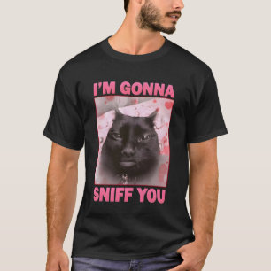 Camiseta Vou Cheirar Você Meme de Gatos Engraçados com Cére