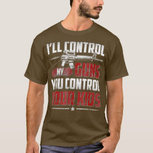 Camiseta Vou Controlar As Minhas Armas Que Controla Os Seus
