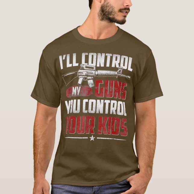 Camiseta Vou Controlar As Minhas Armas Que Controla Os Seus (Frente)