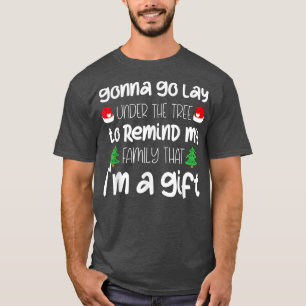 Camiseta Vou Deitar Sob A Árvore Natal Engraçado Xmas P