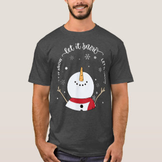 Camiseta Vou Deixar Neve, Neve, Snowman, Feliz Natal Xmas