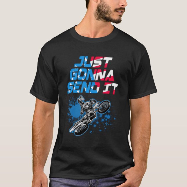 Camiseta Vou Enviá-La Motocross Dirt Bike (Frente)