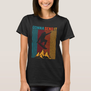 Camiseta Vou Enviar Retro Divertido Snowboarding Freestyle