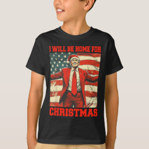Camiseta Vou Estar Em Casa No Natal Xmas Papai Noel Pijama
