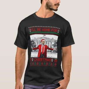 Camiseta Vou Estar Em Casa Para Papais noeis De Natal Engra