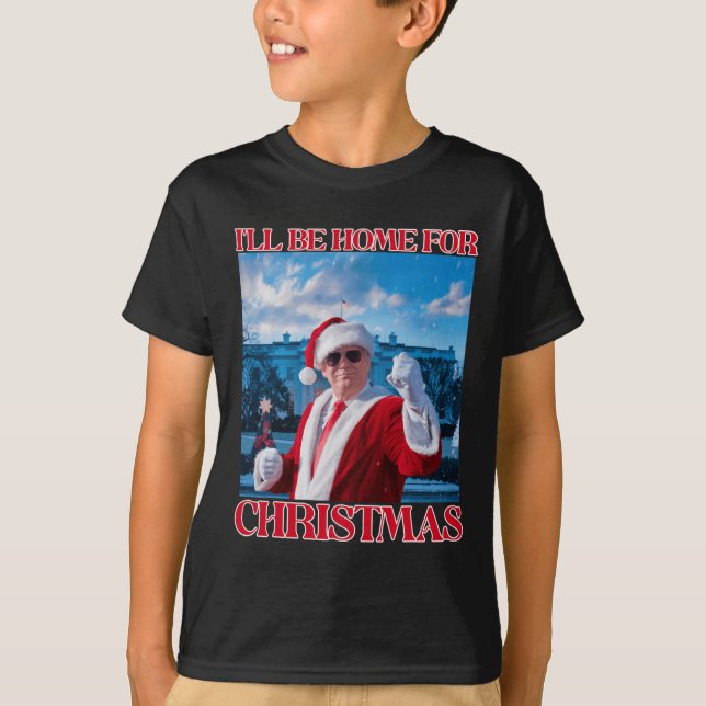 Camiseta Vou Estar Em Casa Para Papais noeis De Natal Engra (Frente)