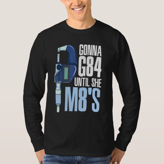 Camiseta Vou G84 até M8s Mecânica Cnc Machinist Hum (Frente)