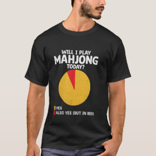 Camiseta Vou Jogar Jogo de Peças de Mahjong Jogador de Mahj