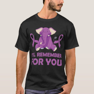 Camiseta Vou lembrar-me da consciência do Alzheimer